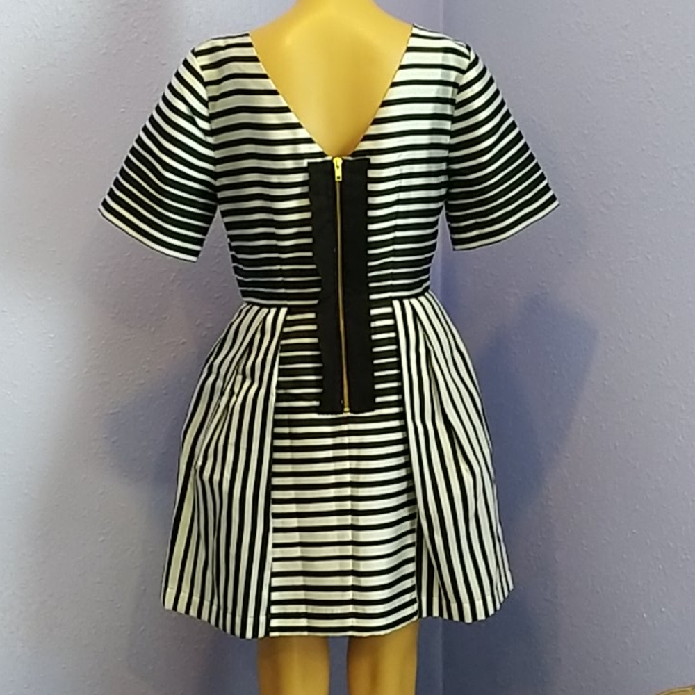 NWOT ASOS Striped Fit & Flare Skater 6 - Picture 7 of 8